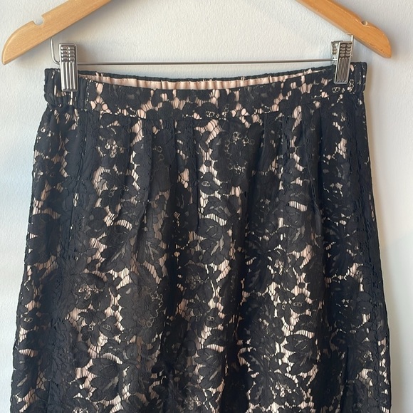 J. Crew Black Eyelash Trim Lace Skirt - Picture 2 of 9